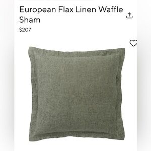 Pottery Barn European Flax Linen Waffle Shams